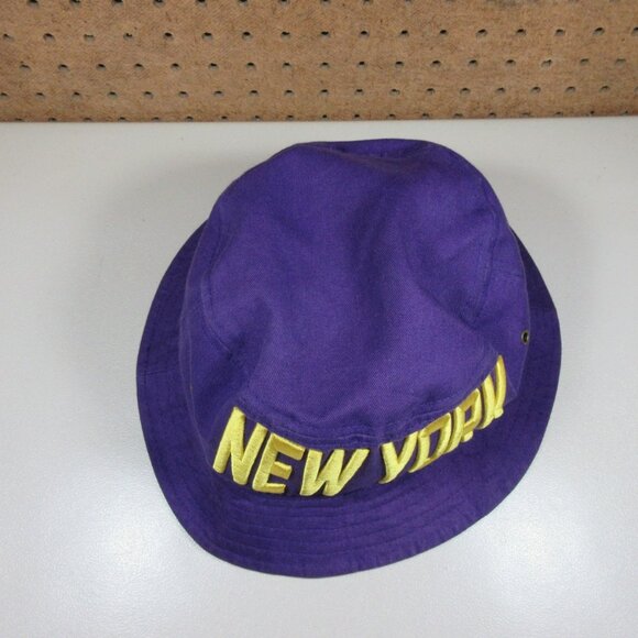 ROST mens purple an gold New York bucket hat OS EUC - Picture 2 of 9